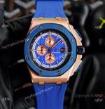 Fake Audemars Piguet Royal Oak Offshore Chrono Watches Rose Gold and Blue